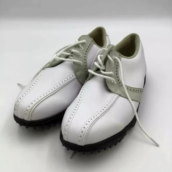 Foot Joy GreenJoys Soft Golf Cleats Sneakers Shoes Size 9.5 flex zone white