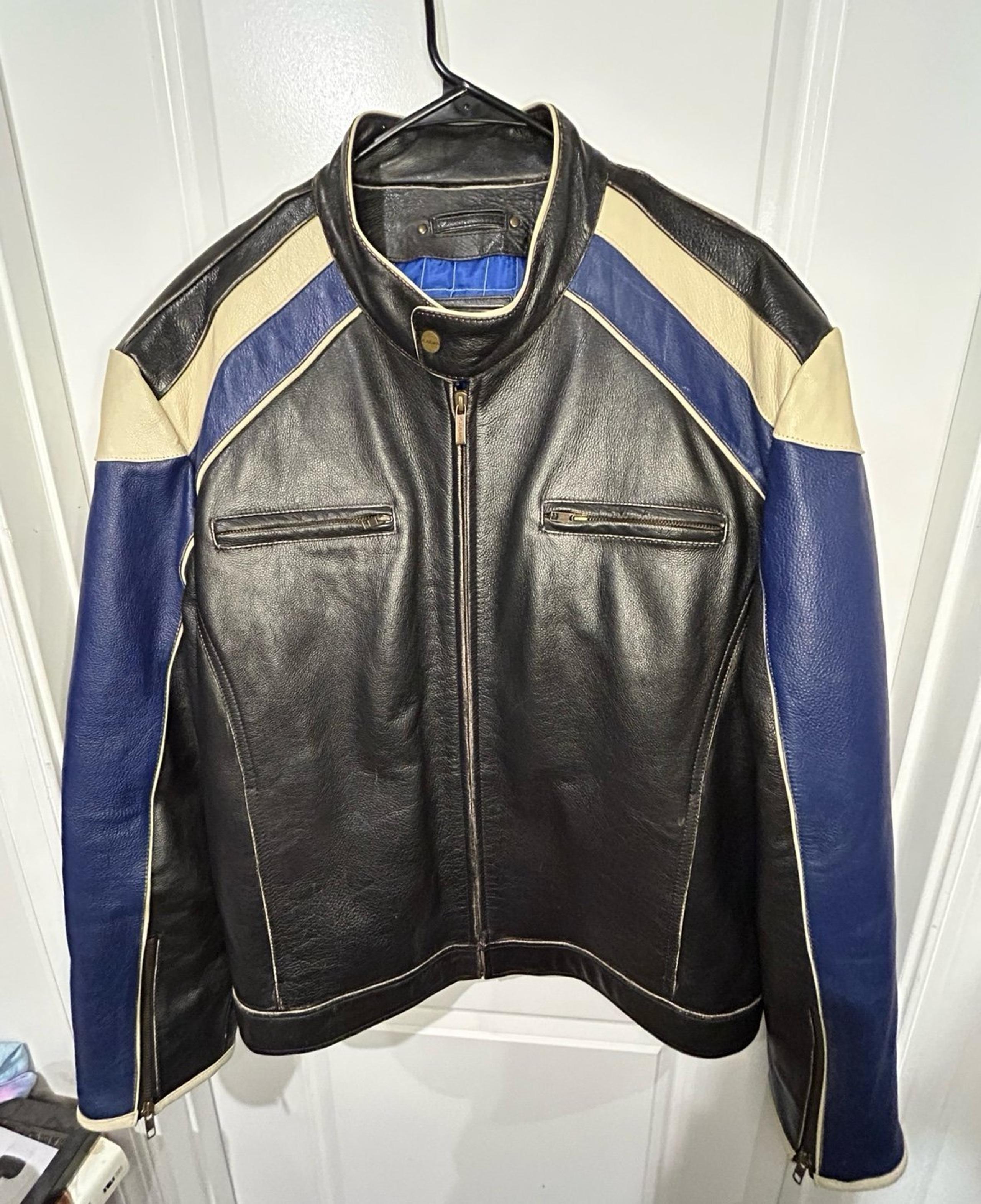 Vintage 90’s Wilson’s Leather Quilted Lined Motorcycle Racing Jacket No Flaws