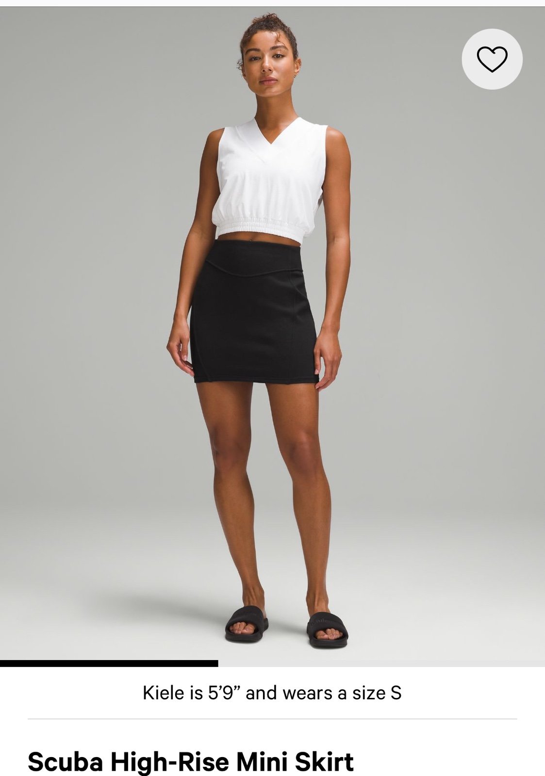NWT Lululemon scuba high rise mini skirt
