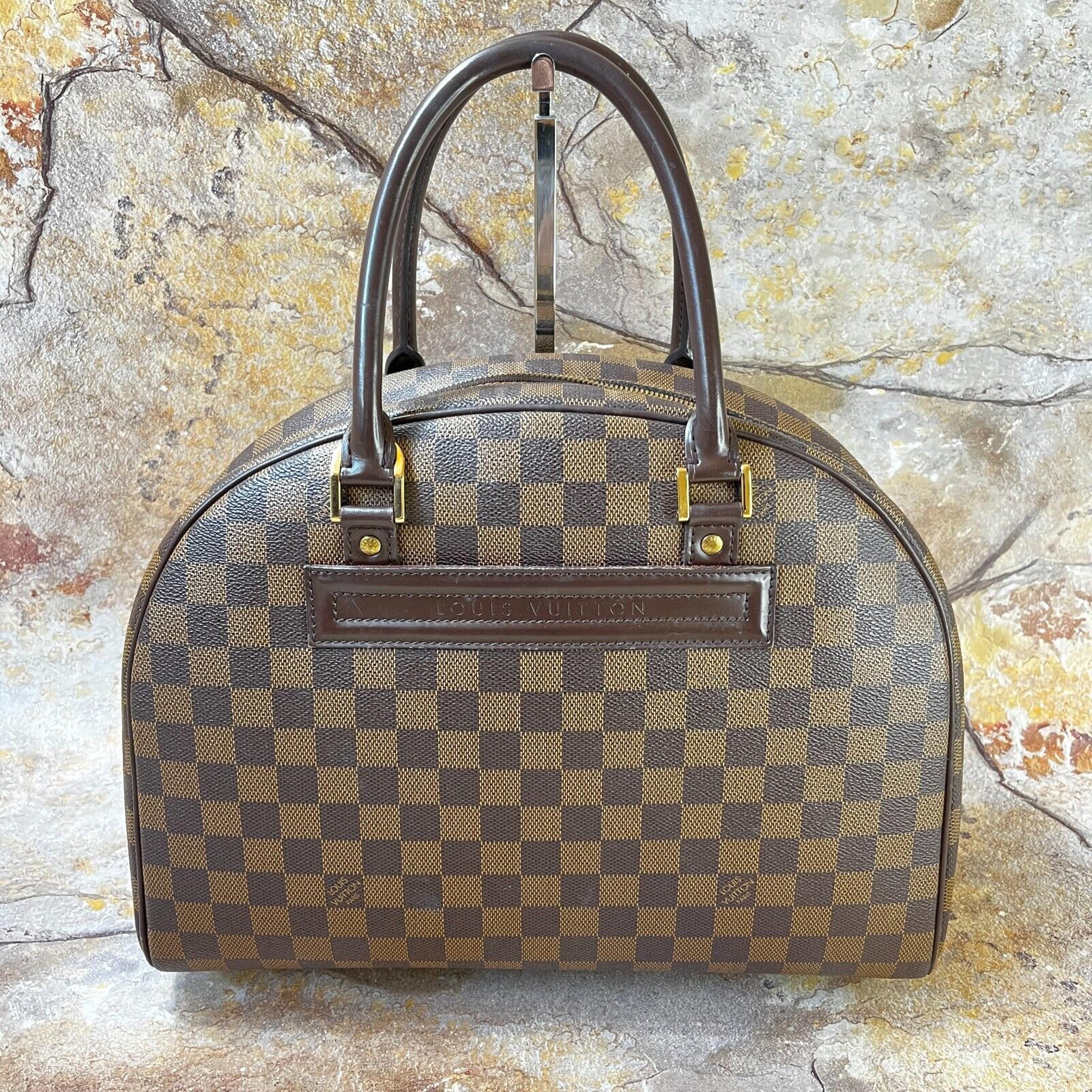 Louis Vuitton Nolita Handbag, Damier Ebene Canvas Shoulder Bag
