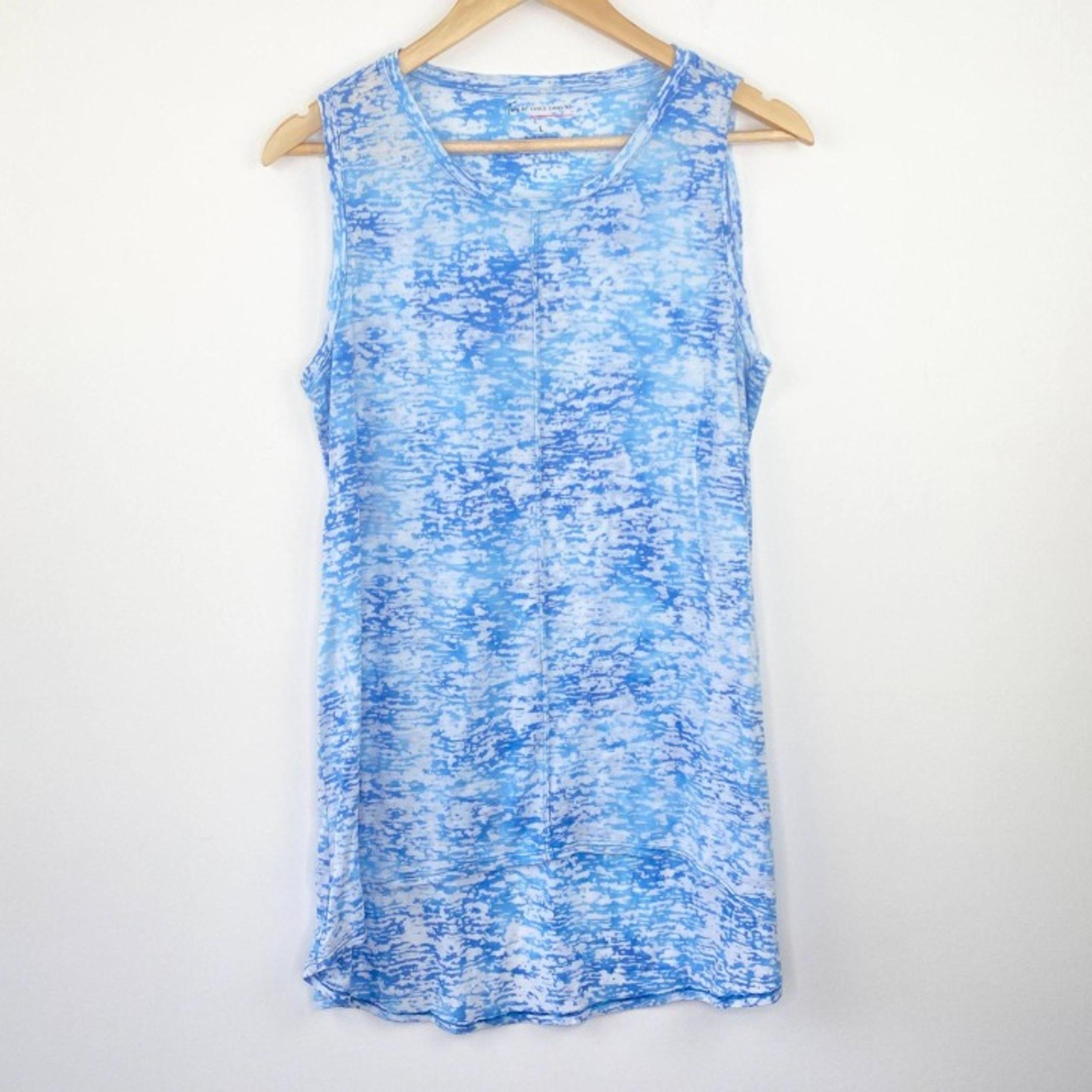 Vince Camuto Blue High-Low Tank Top L