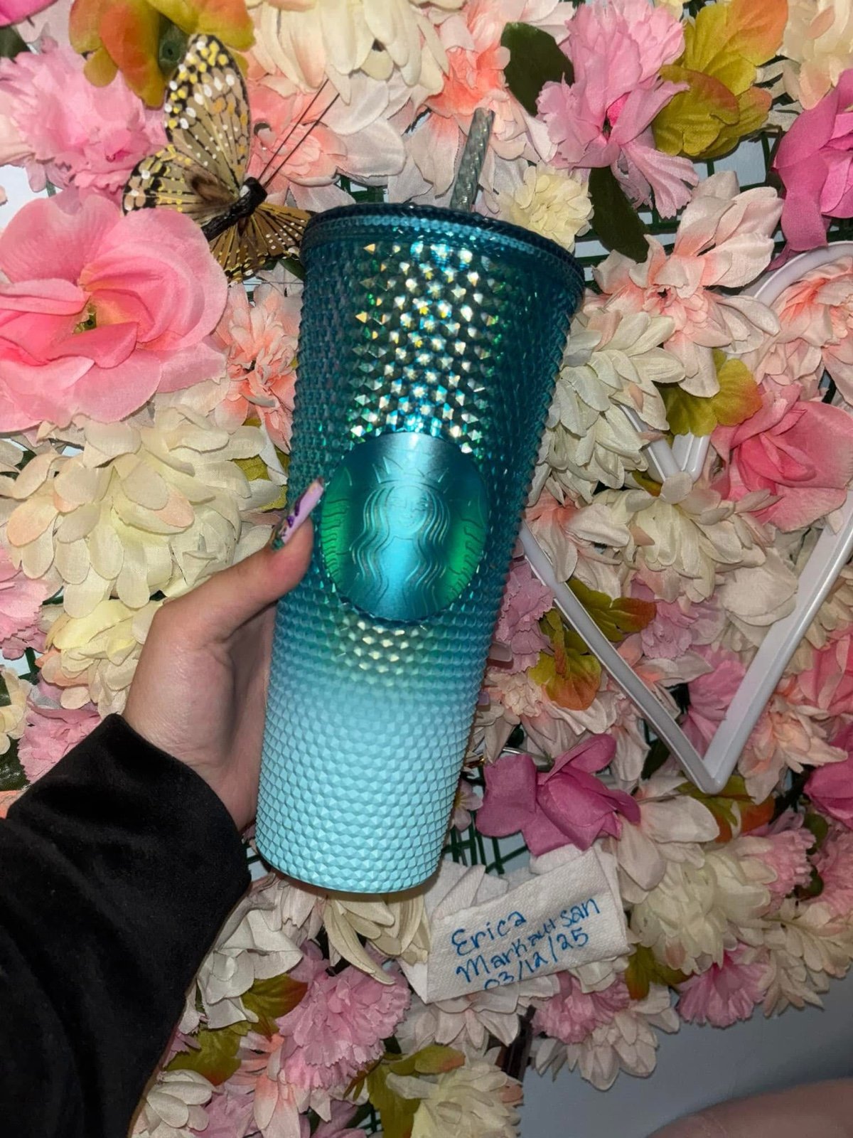 USA Glacier Blue Starbucks Studded Tumbler