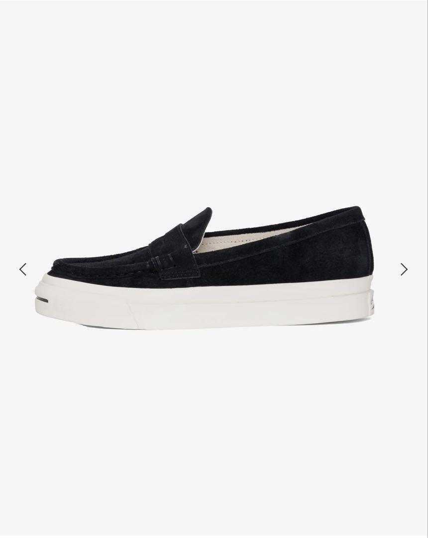 Black suede slip-ons
