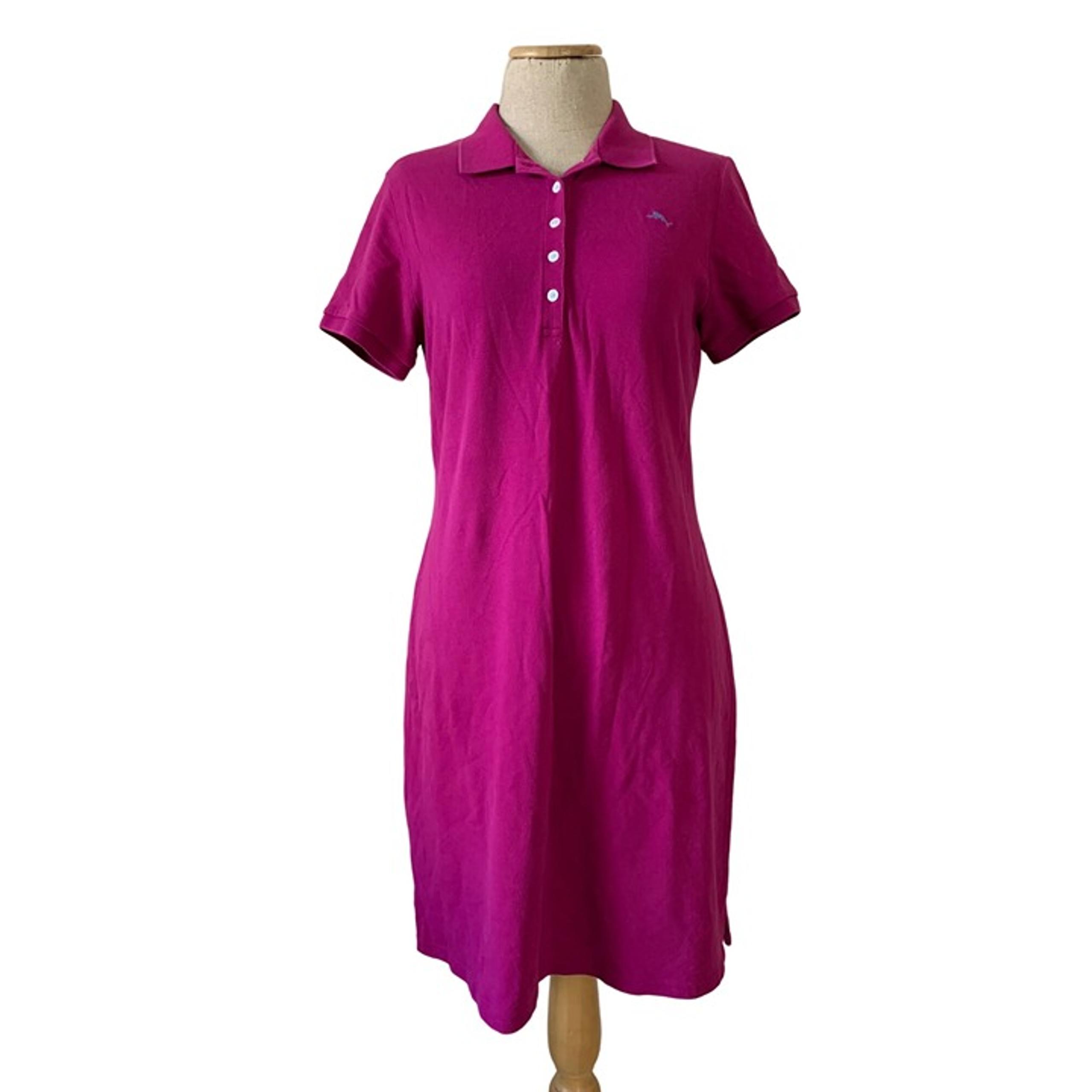 Tommy Bahama Medium Slim Fit Cotton Polo Dress in Pink