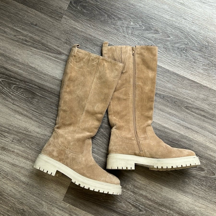 Geox Leather Tall Boots Size 40