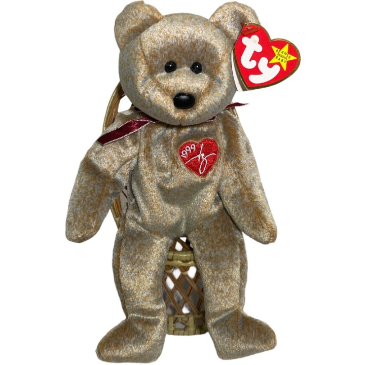 Ty 1999 Signature Bear Beanie Baby With Tag Hologram Tag Style:4228 NO NAME NEW
