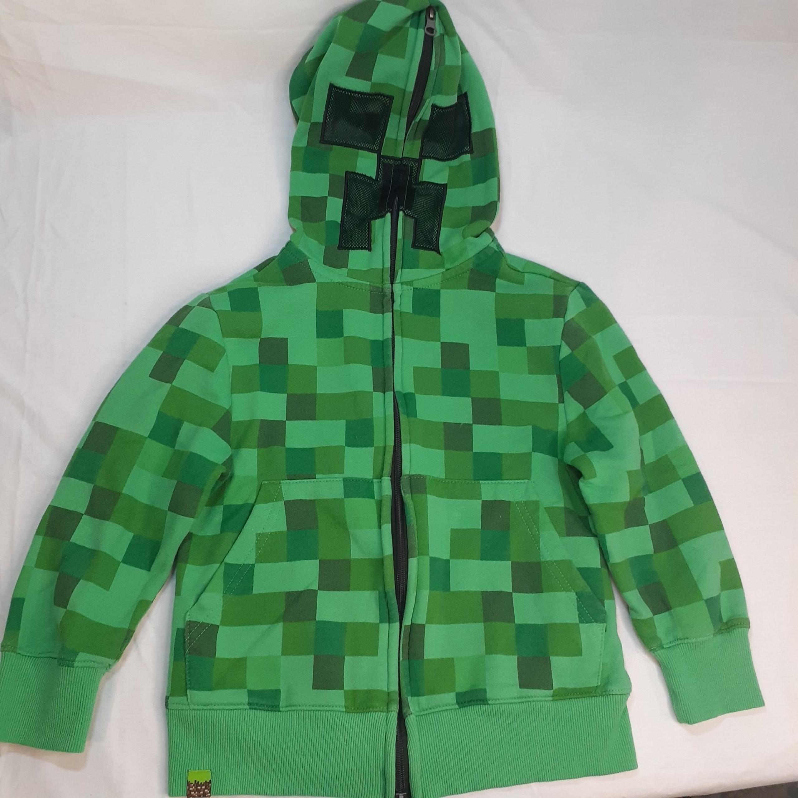 Minecraft  Kids Youth Size XS Full Zip Hooded Sweatshirt with Mesh Built in Mask