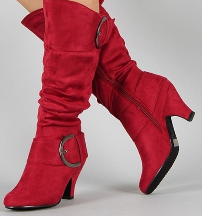 Red High Heel Boots