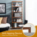 6-Tier Bookcase Storage Rack w/ Shelves - Brown