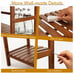 6-Tier Bookcase Storage Rack w/ Shelves - Brown