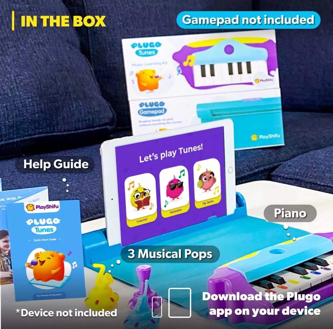 Shifu Plugo Gamepad & Tunes Music learning Kit Bundle Lot Ipad Android