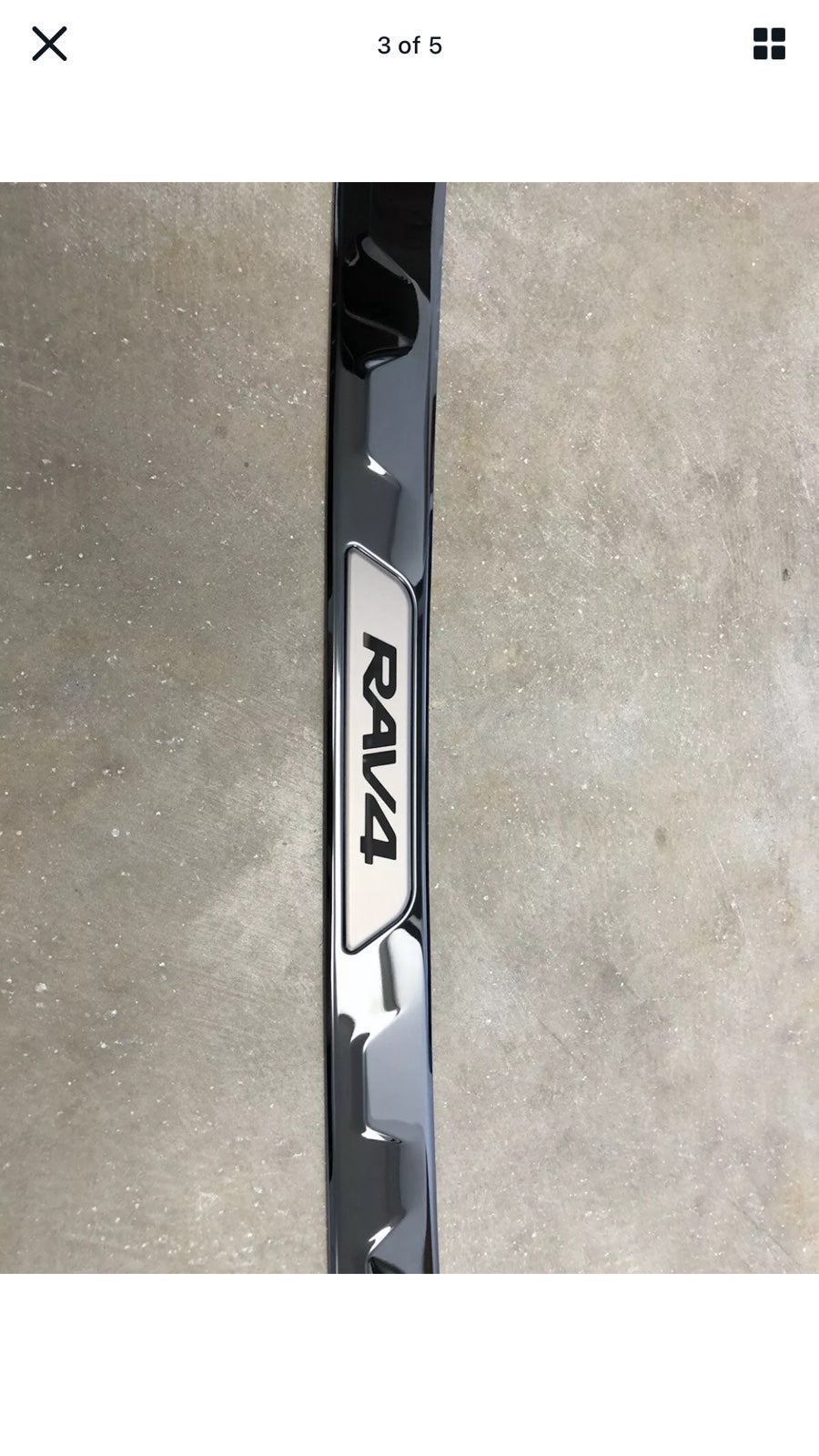 New 2019-2022 Toyota RAV4 Rear Bumper Protector Black