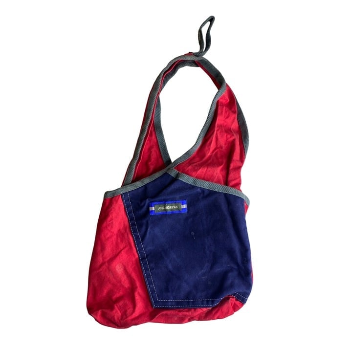 AnchorPak Red & Blue Canvas Crossbody Bag Made In USA