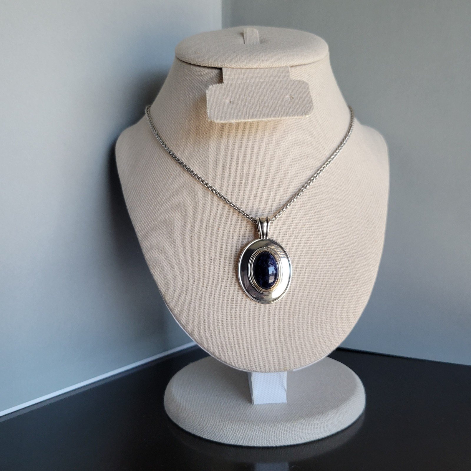 James Avery blue stone pendant