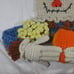 Handmade Crochet Scarecrow Door Wall Hanging Canvas One Of A Kind Art Unique 3D