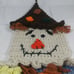 Handmade Crochet Scarecrow Door Wall Hanging Canvas One Of A Kind Art Unique 3D