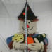 Handmade Crochet Scarecrow Door Wall Hanging Canvas One Of A Kind Art Unique 3D