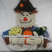 Handmade Crochet Scarecrow Door Wall Hanging Canvas One Of A Kind Art Unique 3D
