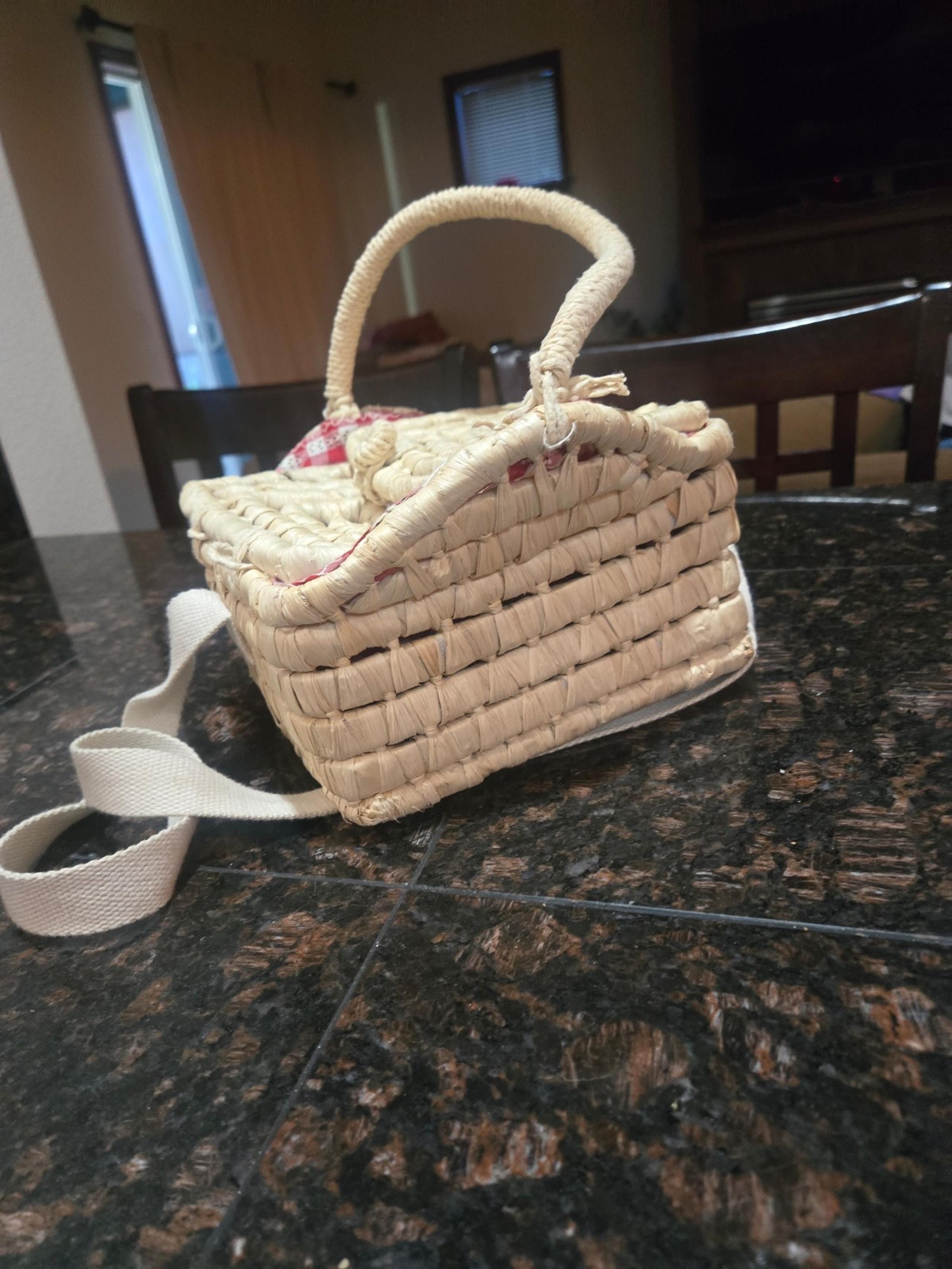 Zara woven picnic basket htf