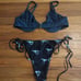 KB Swim Bermuda Bikini Bottoms Mocha Ghost Cat size Small Gray Palmetto Top Swim