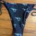 KB Swim Bermuda Bikini Bottoms Mocha Ghost Cat size Small Gray Palmetto Top Swim