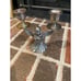 stunning vintage silver plated cherub small candelabra 5x5”