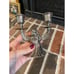 stunning vintage silver plated cherub small candelabra 5x5”