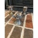 stunning vintage silver plated cherub small candelabra 5x5”