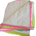 Vintage 1960s Neon Pink Green Handmade Sunbonnet Lady Quilt 60x80 Hippie Colors