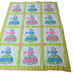 Vintage 1960s Neon Pink Green Handmade Sunbonnet Lady Quilt 60x80 Hippie Colors