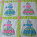 Vintage 1960s Neon Pink Green Handmade Sunbonnet Lady Quilt 60x80 Hippie Colors