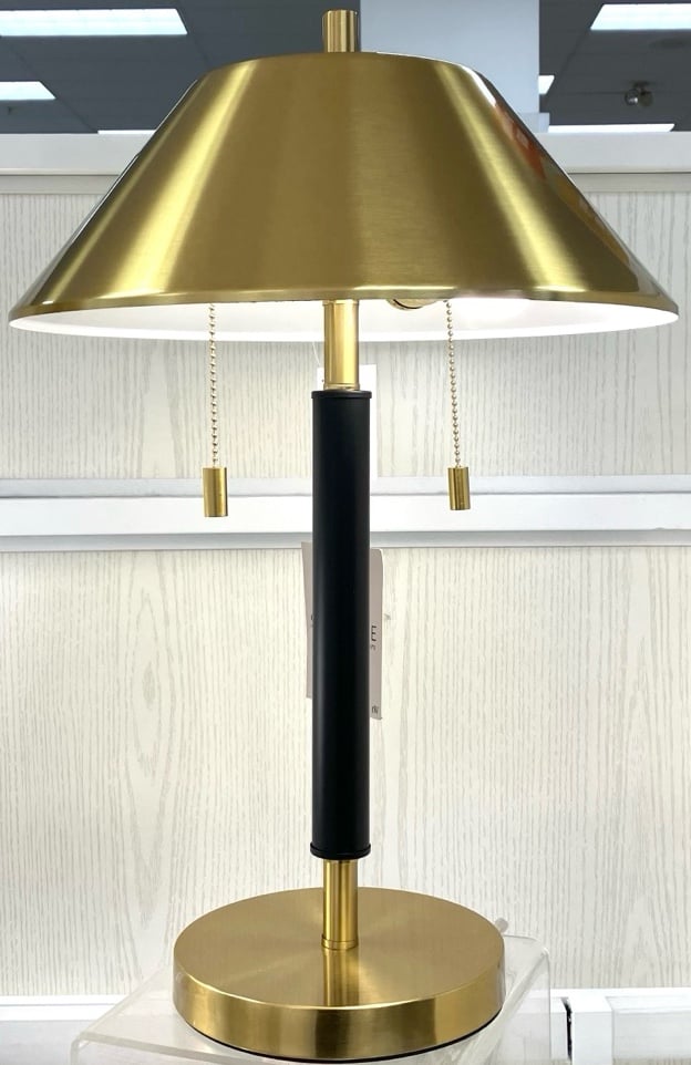 Simon Blake Interiors Solid Gold Tone Brass Lamp New