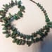 Natural Dark Green Royston Turquoise Sterling Silver Necklace