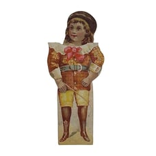Cosmo Buttermilk Soap Co. ~ Die-Cut Paper Doll ~ Antique Victorian Trade Card