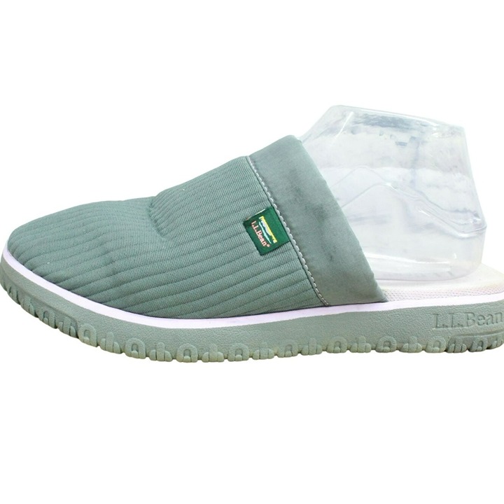 LL Bean Women's Green Nylon Slip On Indoor Airlight Scuffs Slippers Size 9 M