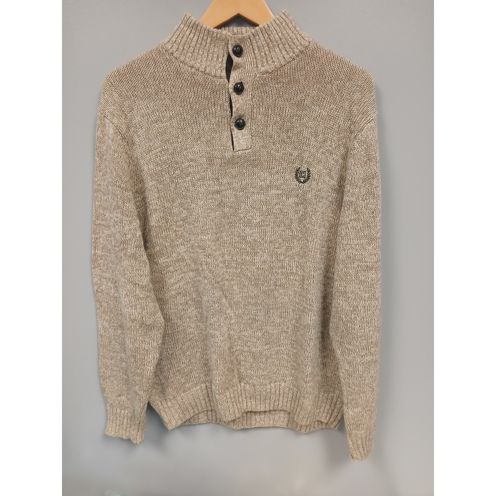 Mens Vintage Chaps Pullover Sweater Size Large Brown