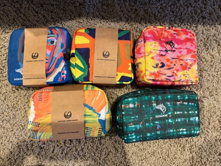 JAL Amenity Pouches HERALBONY