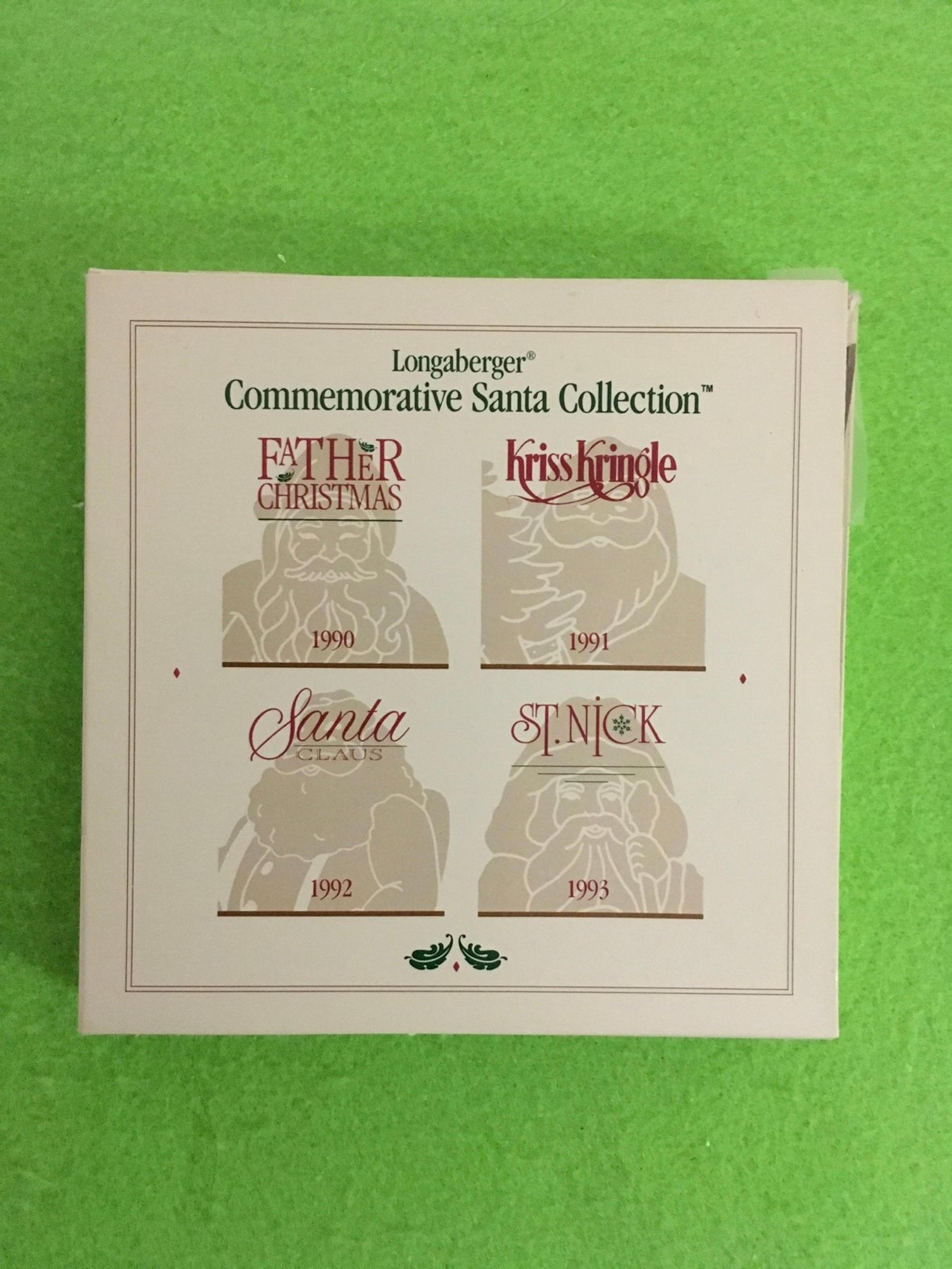 Longaberger Commemorative Santa Collection, set of 4