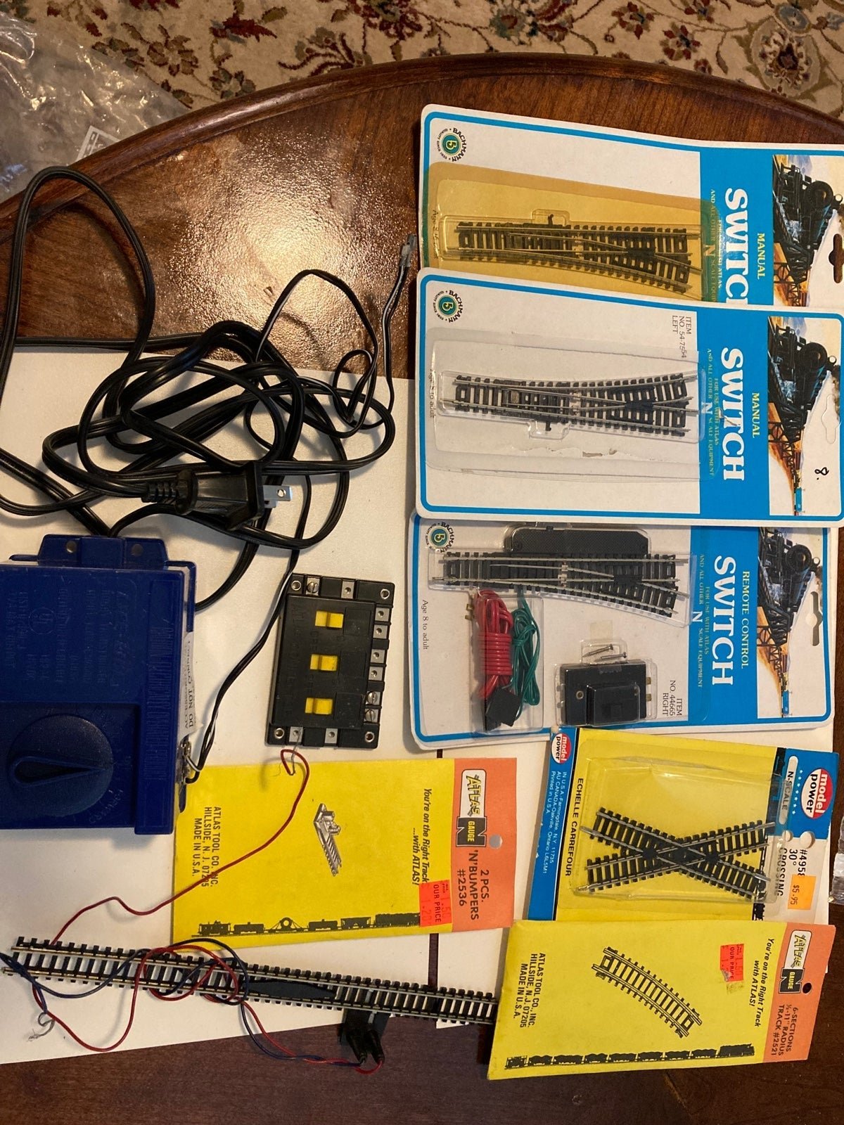 N scale electronic, toy train track and transformer
