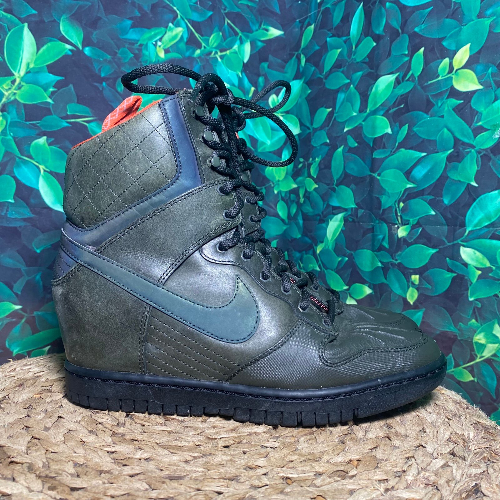Nike dunk sky hi hidden wedge green