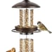 2-Tier Bird Feeder with Sure-Lock Cap and Hanging Hook, Wild Bird Feeders - 4.5