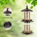 2-Tier Bird Feeder with Sure-Lock Cap and Hanging Hook, Wild Bird Feeders - 4.5