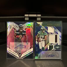 Garrett wilson blue 3 patch rpa/35 PLUS kenneth walker pink /50 rookie auto