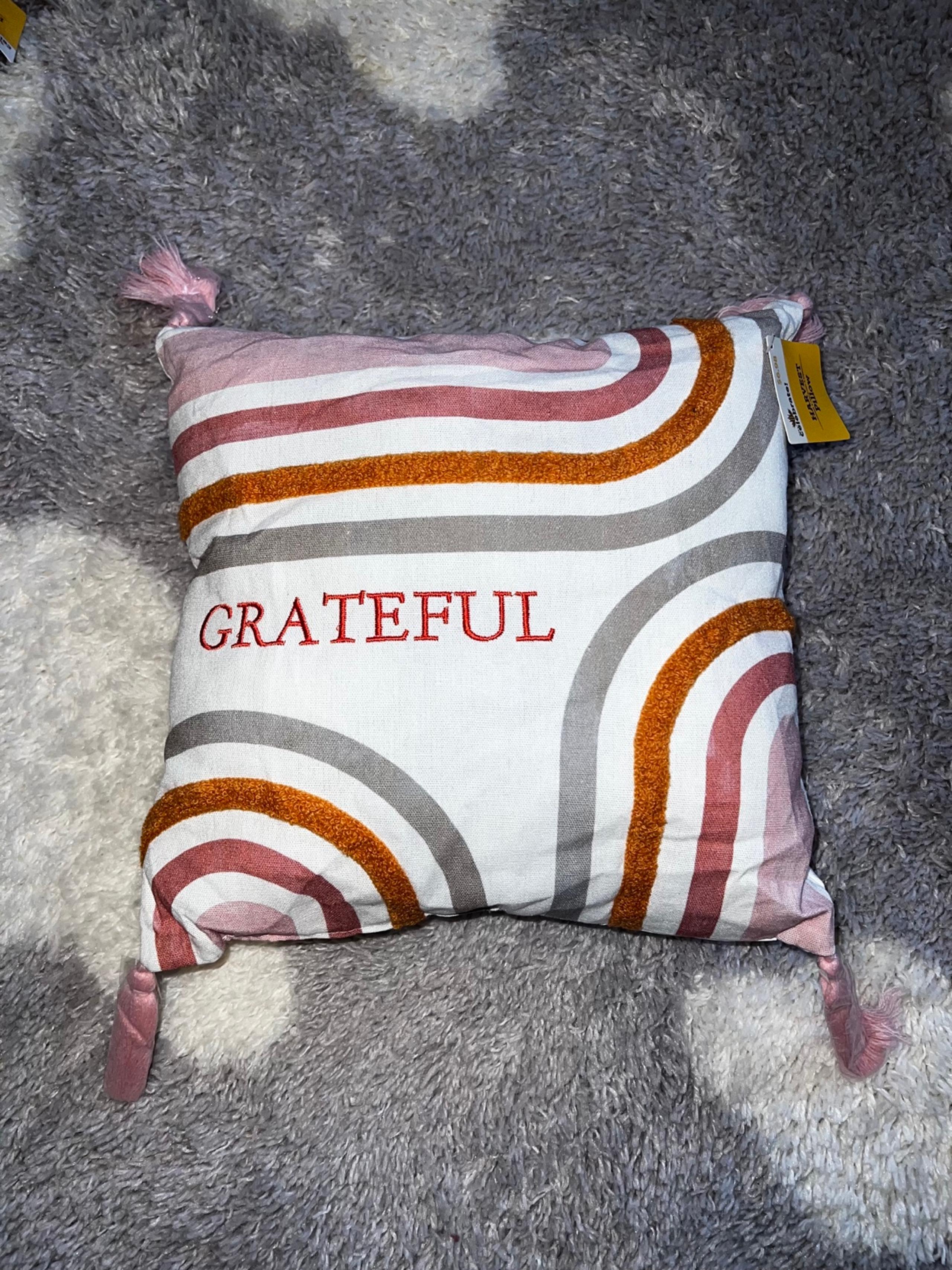 Grateful throw pillow