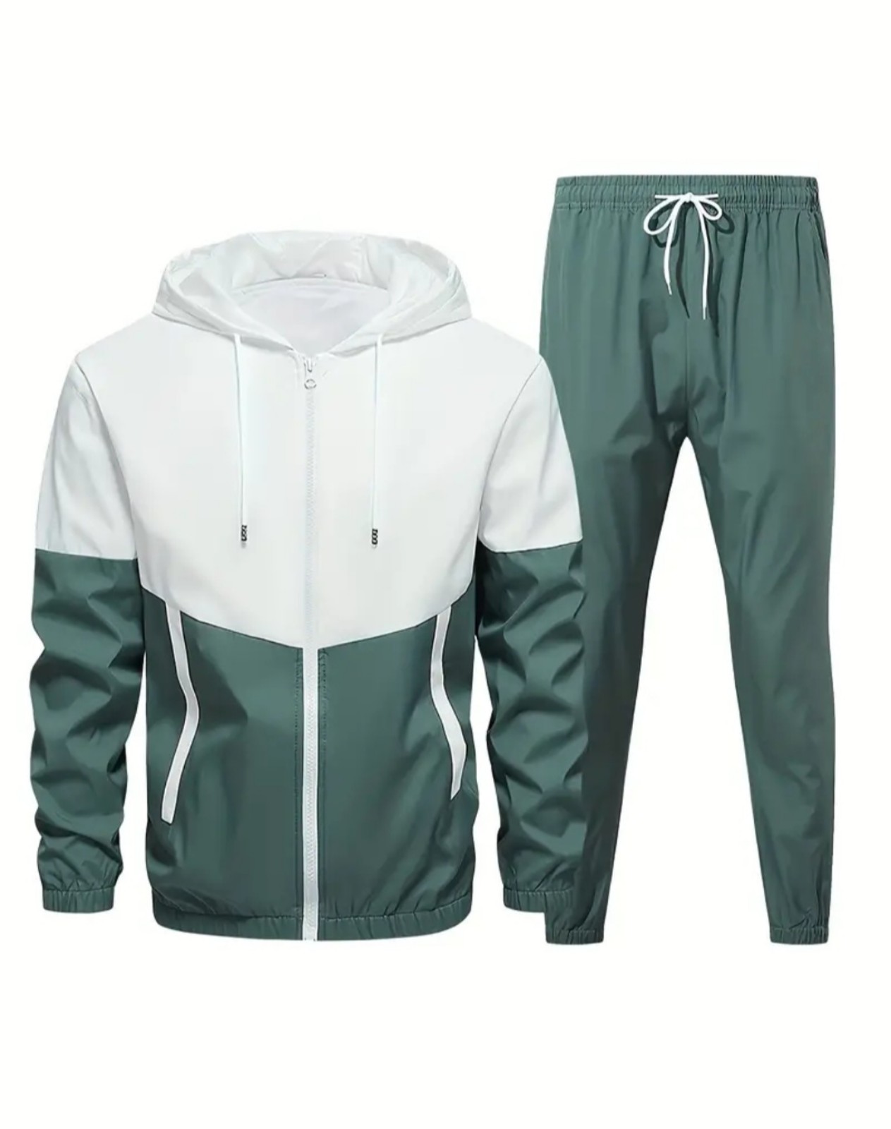 Brand New Men's 2pc Casual Hooded Windbreaker Sports Jacket & Pants 3XL