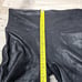 SPANX Legging Size Small Faux Leather Metallic Black Pants Stretch Mid-Rise