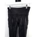SPANX Legging Size Small Faux Leather Metallic Black Pants Stretch Mid-Rise