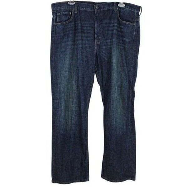 Levis 569 Loose Fit Jeans Straight Leg Dark Wash Men's Size 42 X 31.5 (Altered)