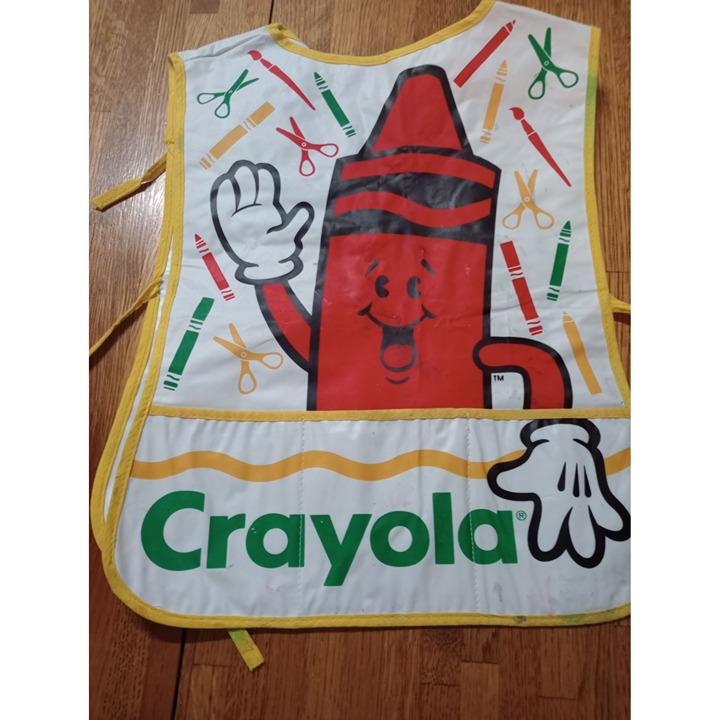 Lot of 7 Crayola smocks vintage plastic art painting aprons kids