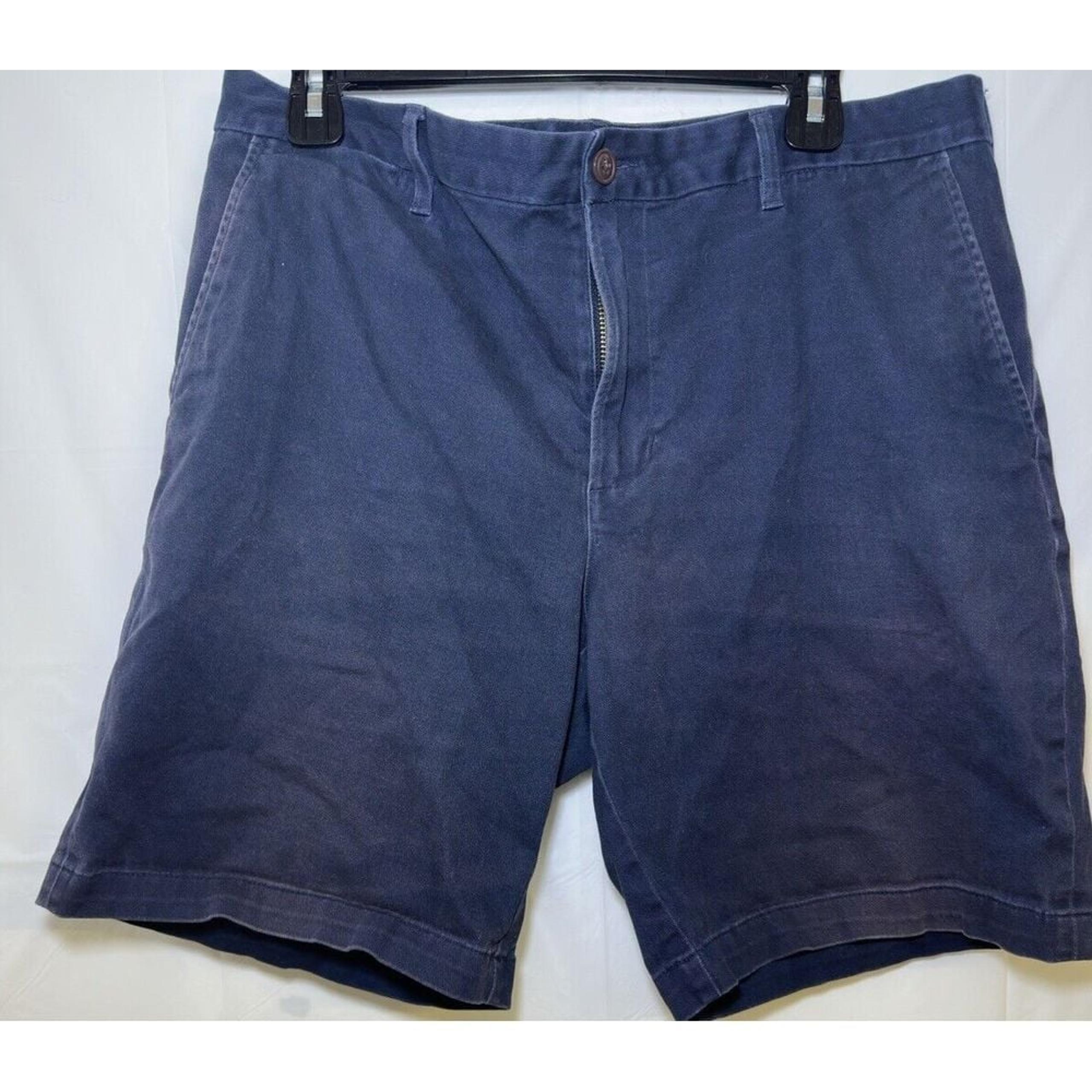 Lands' End Flat Front Shorts Men's Size 33 Blue Traditional Fit